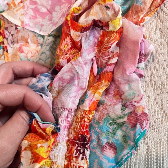 Anthropologie Bhanuni by Joyti embroidered ruffle sleeve beaded top - Picture 8 of 15